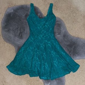 Lace teal dress